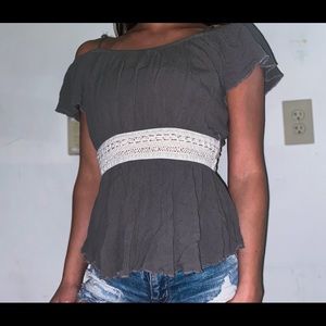 Army Green off the shoulder top